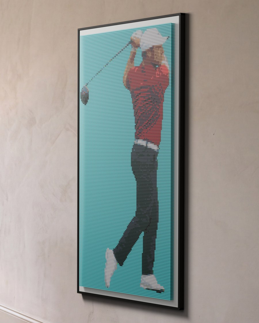 The full swing: 18,700 tees in 16 colours, 49 by 88 inches